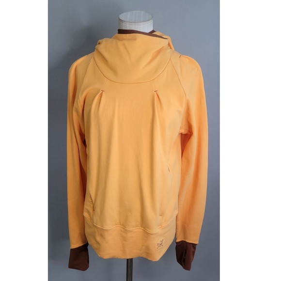 Arc'teryx Detente Hoodie Sweatshirt Large Pullover Long Sleeve Yellow/Orange - Picture 1 of 7